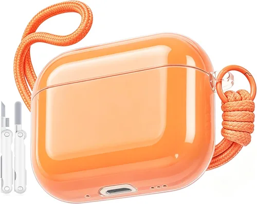 Vista 12 de Funda para AirPods Pro 2ª/1ª con cordón y kit de limpieza, rosa C-rosa