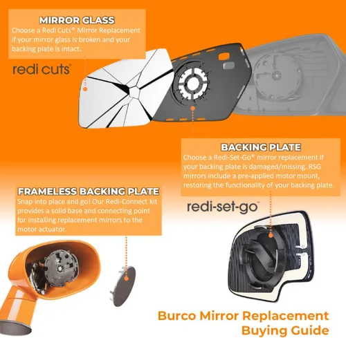Vista 7 de Burco 4296 - Espejo de cristal plano sin calefacción, OEM # 51162755629, se adapta a Mini Cooper 2007-2015, Mini Cooper Countryman 2011, 2012, apto