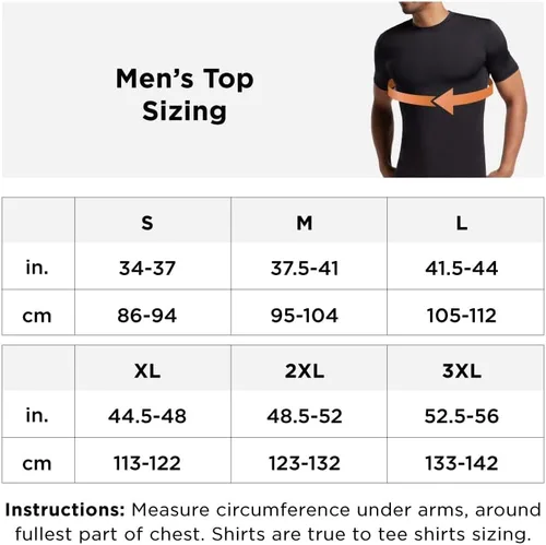 Vista 2 de Tommie Copper Mens Core Compression Crew Neck Shirt UPF 50, Breathable Base Layer for Sports, Gym & Support