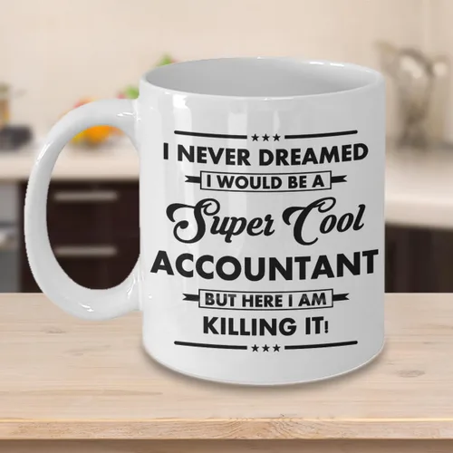 Vista 3 de Taza de café de contador, regalos divertidos para el mejor contador de CPA, regalo para hombres para mujeres, graduación de agradecimiento