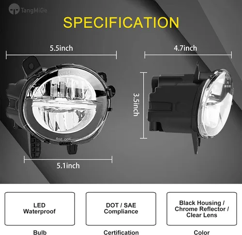 Vista 3 de TangMiGe Luces antiniebla para BMW (F30 F32 F33 F36, 230i 320i 328d 328i 330e 330i 335i 340i 428i 430i 435i 440i, 2 3 4 Series), 2012-2020, repuesto