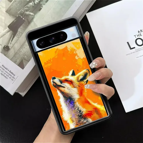 Vista 275 de Compatible con Google Pixel 4A 5G Mobile Case Creative Acrylic Panel trasero Silicona Protección Grip especialmente diseñado para Google Pixel 4A 5G