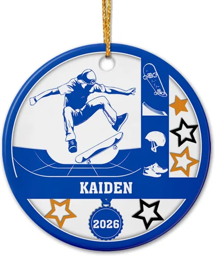 Vista 15 de Adorno de cerámica para jugador de bádminton, regalo para hombres y mujeres, adorno de cerámica personalizado para Navidad 2025, adorno para amantes