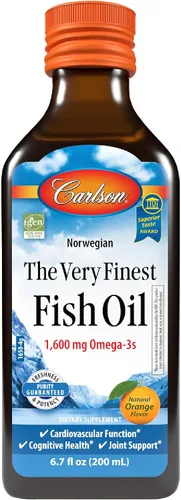 Vista 10 de Carlson - El Mejor de Todos los Aceites de Pescado, 1600 mg de Omega-3, Suplemento de Aceite de Pescado Líquido, Aceite de Pescado Noruego, Captura