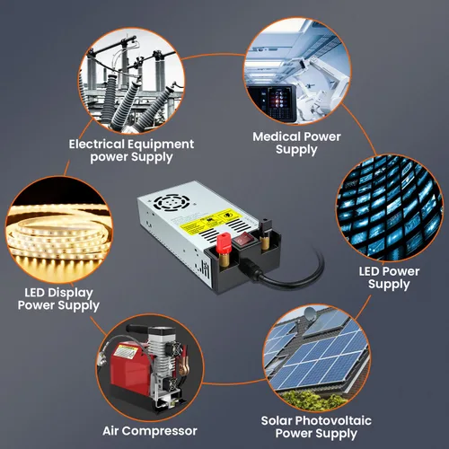 Vista 7 de SMPS 110V CA a 12V CC Convertidor Fuente de Alimentación Adaptador Interruptor Transformador Máx 50A 600W Pure Copper Terminals,Upgraded Circuit