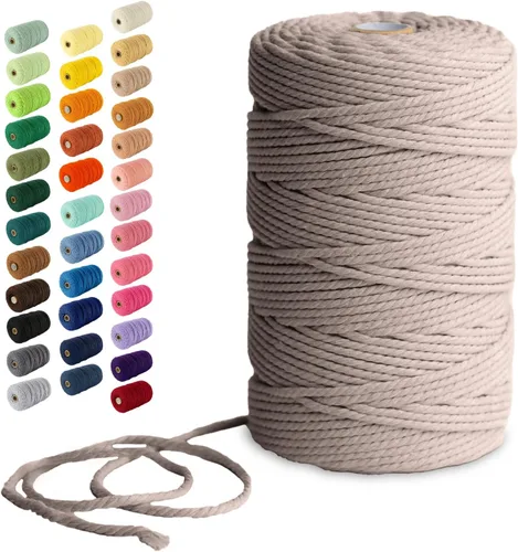 Vista 33 de Nook Theory Hilo de macramé de 3mm 109 yardas - Cuerda de macramé suave de 4mm, 5mm perfecta para nudos - Suministros de macramé para colgadores