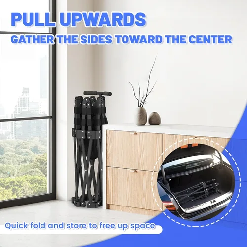 Vista 8 de HXD-ERGO - Minitrampolín plegable de 42 pulgadas, cama elástica con mango de espuma ajustable, trampolín de fitness para interiores, exteriores Azul