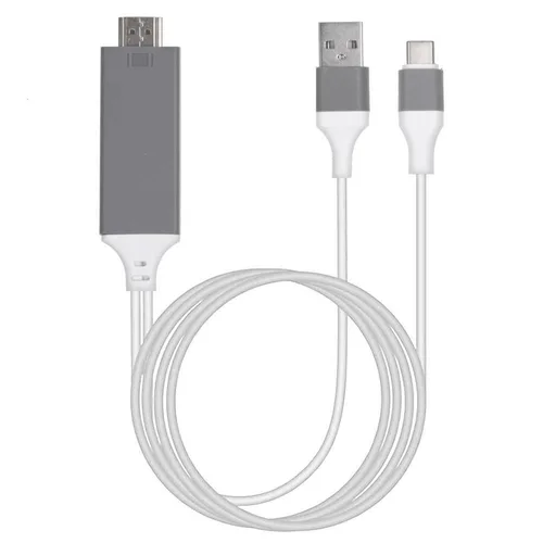 Vista 9 de PRO USB-C HDMI funciona para Xiaomi Poco X3 Pro a 4k con puerto de alimentación, cable de 6 pies a 2160p a 60Hz, cable de 6 pies/6.6 ft Gris