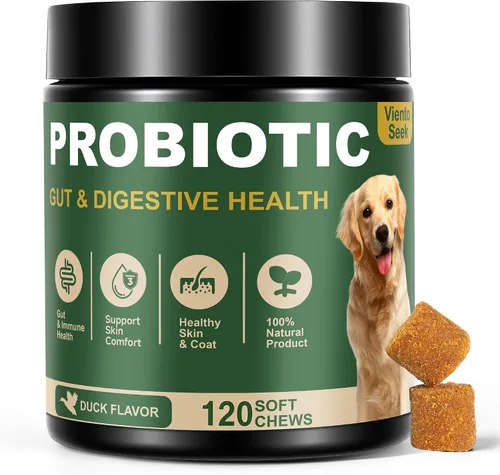 Vista 9 de Probióticos para perros – Probióticos para perros para levadura, picazón en la piel y oídos con picazón, salud digestiva, alivio de la diarrea