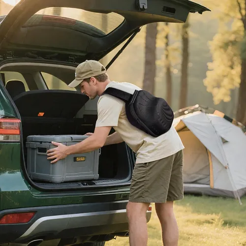Vista 7 de ProCase Estuche Rígido de Viaje para Sombreros, Bolsa de Almacenamiento Portadora de Sombreros para 5-6 Gorras de Béisbol, Organizador de Sombreros