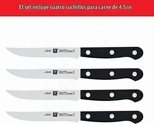 Vista 6 de Zwilling Juego de 4 cuchillos para carne Twin Gourmet, cuchillas