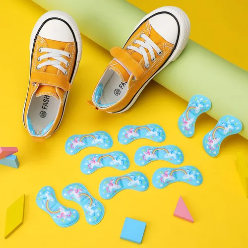 Vista 7 de Geyoga 12 piezas de insertos de zapatos para niños, agarre extra pegajoso, almohadillas de talón suaves para zapatos sueltos que evitan roces
