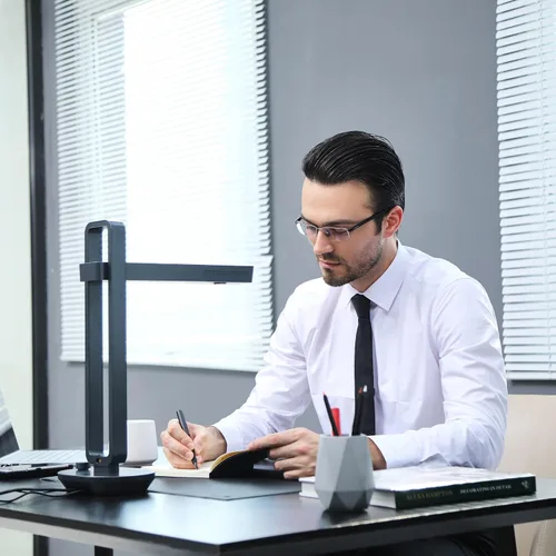 Vista 7 de CZUR Aura Pro - Escáner de libros portátil, escáner de documentos A3, tecnología de aplanamiento automático y eliminación de huellas dactilares, OCR