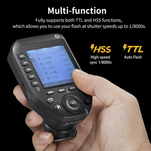 Vista 2 de Godox XProII XProII-N Disparador de flash inalámbrico para cámara Nikon, transmisor de flash inalámbrico 2.4G HSS 1/8000S, conexión Bluetooth