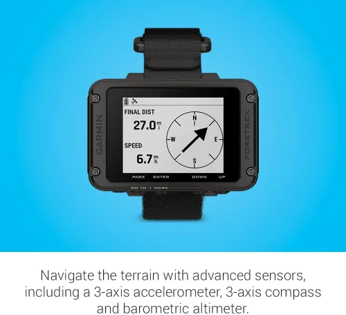 Vista 3 de Garmin Foretrex 801, navegación GPS montada en la muñeca, GNSS multibanda mejorada, mayor duración de la batería