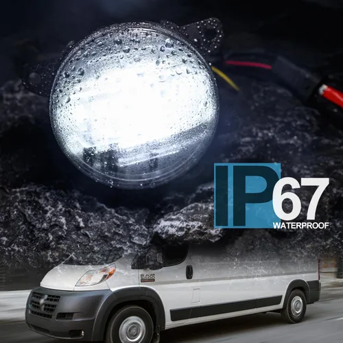 Vista 6 de Conjunto de lámpara antiniebla LED de repuesto para Ram Promaster 1500 2500 3500 2014-2023 Switchback ámbar blanco DRL Lámparas de conducción