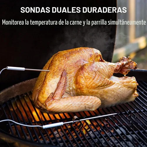 Vista 4 de Mando a distancia inalámbrico digital Thermopro TP20, cocción de alimentos, termómetro de carne, termómetro con sonda dual para barbacoa parrilla