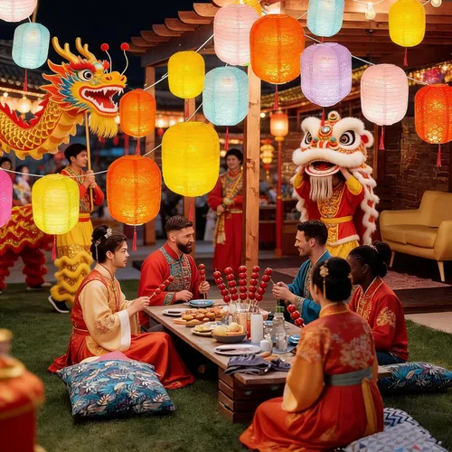 Vista 4 de 10 linternas de papel chino, año nuevo, primavera, festival, 6 pulgadas, variedad de colores con luces LED, faroles colgantes de San Valentín