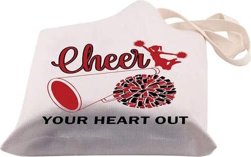 Vista 5 de BDPWSS Bolsa de mano de animadora para mujer, regalo de animadora para mamá, regalo para animar a tu corazón
