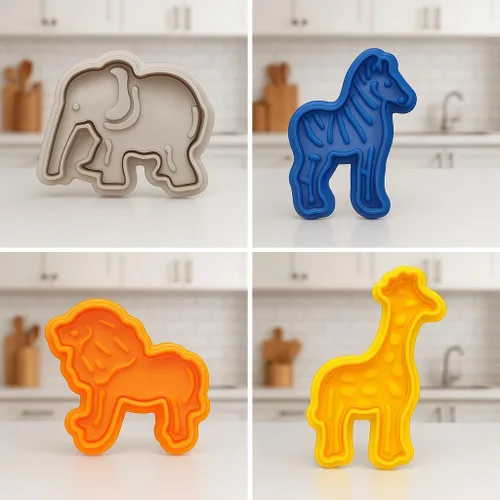 Vista 2 de Cortadores de galletas Animal Cracker de Mrs. Anderson's Baking, libres de BPA, juego de 4