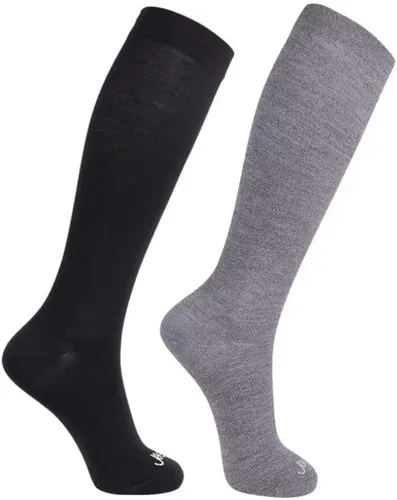 Vista 15 de ja vie Calcetines de compresión graduados de 80% lana merino ultra suaves de 15-20 mmHg para mujeres y hombres