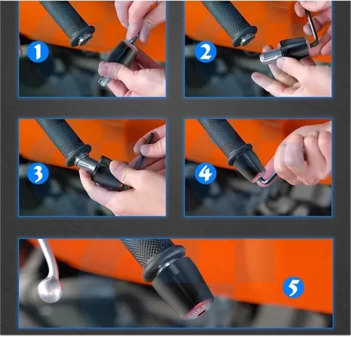 Vista 4 de Contrapeso para Suzuki DL1000 DL 1000 VSTROM V Strom 2002-2016 2015 2014 2013 2012 Manillar de la motocicleta Agarraderas Manillar Tapas Extremo