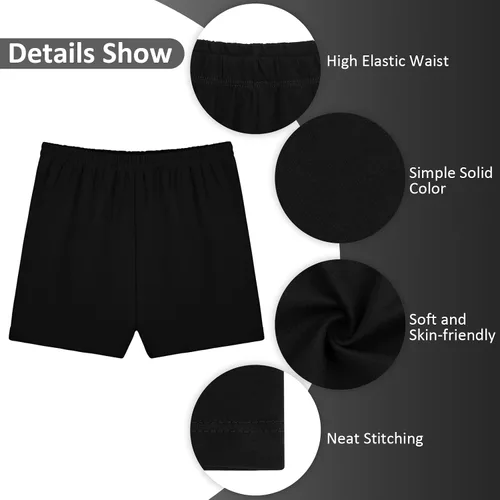 Vista 3 de Ruisita Paquete de 5 pantalones cortos de baile para niñas