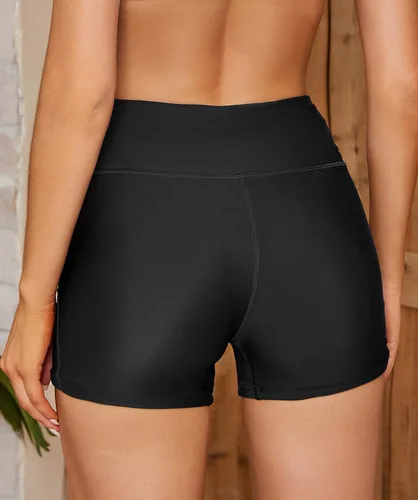 Vista 3 de SHEKINI Traje de baño para mujer, de cintura alta, de secado rápido, pantalones cortos
