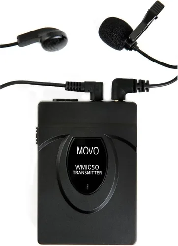 Vista 3 de Movo Sistema de micrófono inalámbrico Lavalier de 2.4 GHz para D7500, D7200, D7100, D5600, D5500, D5300, D5200, D3500, D3400, D3300, D3200, D850