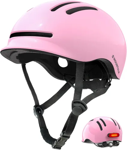 Vista 13 de MOUNTALK Cascos de bicicleta para adultos, hombres y mujeres, casco de bicicleta para hombres/mujeres con luz magnética, casco para jóvenes