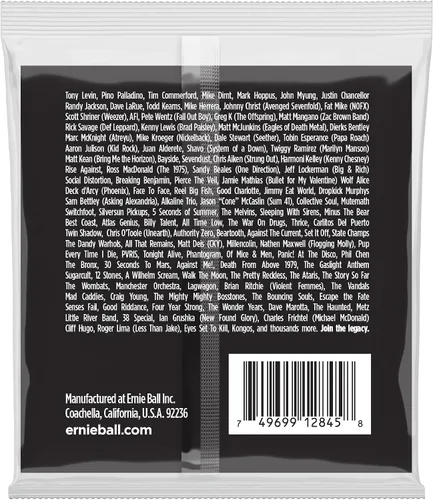 Vista 2 de Ernie Ball Extra Slinky - Cuerdas para bajo de acero inoxidable, calibre 40-95 (P02845)