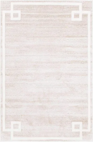 Vista 13 de Unique Loom Colección Uptown de Jill Zarin - Alfombra moderna con textura de estilo griego, color beige (1.25 x 1.85 m)