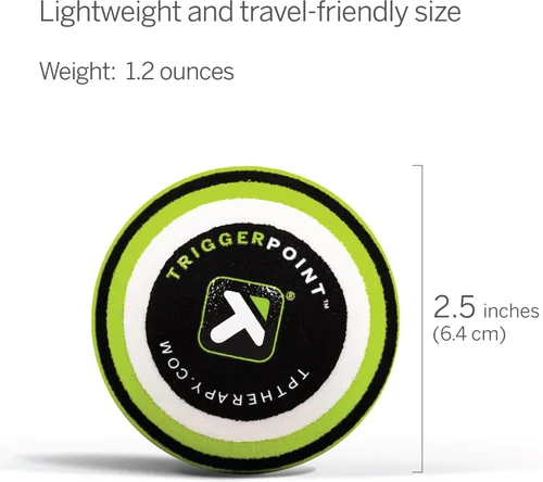 Vista 5 de TriggerPoint Grid - Rodillo de espuma original negro de 13 pulgadas + bola de masaje MB1 para masaje muscular corporal saludable