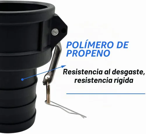 Vista 2 de 2 piezas de accesorios Camlock de plástico de polietileno C-200 de 2 pulgadas tipo C acoplamientos estándar de bloqueo de leva Accesorios