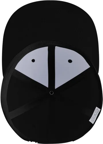 Vista 4 de Gorra de béisbol unisex de ala plana, sombrero de camionero ajustable, sombrero de hip hop para hombres y mujeres, sombrero de Snapback, color negro