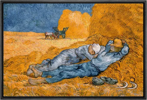 Vista 53 de Van Gogh - Lienzo con diseño giclée de olivos con cielo amarillo y sol, arte de pared de galería, estirado y enmarcado, listo para colgar, 24 x 36