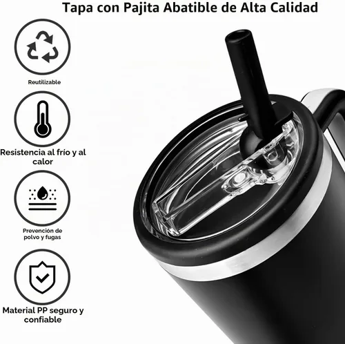 Vista 7 de Stanley - Tapa de repuesto para vasos Stanley de 40 onzas, color negro, 2.0, a prueba de fugas, a prueba de derrames