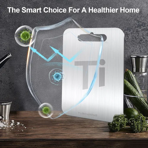 Vista 3 de Titanium Cutting Boards,Cutting Boards for Kitchen, Double-Sided Food-Grade, No toxic, New Upgrade, Hygiene Durable, Dishwasher Safe Chopping Board