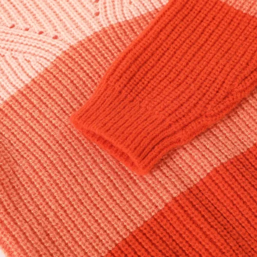 Vista 5 de TRENDSTITCH Suéteres de punto de manga larga con cuello redondo para niñas, suéter de otoño e invierno