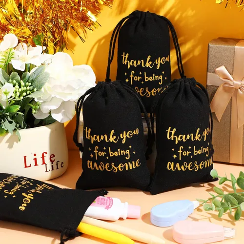 Vista 7 de Fumete 20 bolsas pequeñas de regalo con cordón de agradecimiento, regalos de agradecimiento para profesores, enfermeras, empleados, compañeros