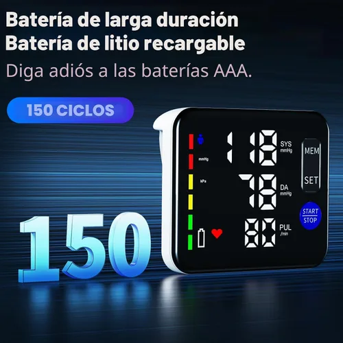 Vista 5 de GUAEVER Monitor de Presión Arterial Recargable Monitores de Presión Arterial para Brazo Superior para Uso Doméstico Pantalla Grande Máquina Bp