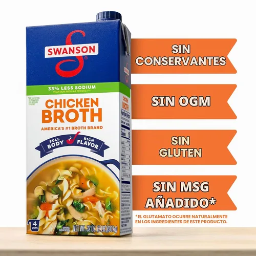 Vista 4 de Swanson Broth Rtsb - Pollo de gallina natural 100 libre de grasa sin MSG – 12