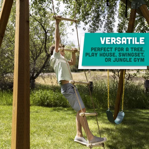 Vista 3 de 6 pies Escalada de cuerda para niños, accesorios para columpio
