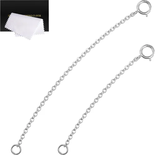 Vista 16 de Extensores de collar para mujer, extensor de pulsera de oro, extensión de joyería de cadena dorada para tobillera para mujer, juego de 2 piezas