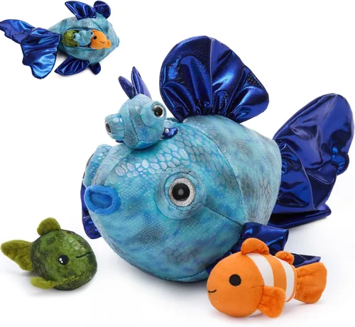 Vista 14 de Muiteiur 4 Piezas de Animales de Peluche de Perros, 8 Pulgadas Peluches de Perros a Granel con Corazón, Juguetes de Peluche Suaves de Cachorros
