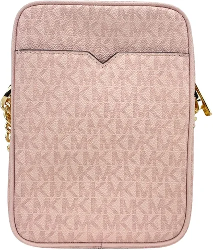 Vista 2 de Michael Kors Jet Set Travel Signature - Bolsa cruzada de PVC con logotipo mediano