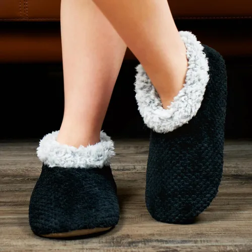 Vista 2 de Pantuflas suaves y mullidas para mujer en interiores, zapatos cálidos y peludos para casa, con forro esponjoso, botines de dormitorio, suela