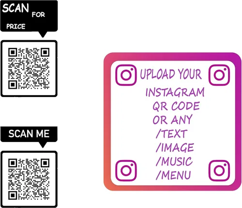 Vista 7 de Personalizar código QR imagen/texto vinilo adhesivo parachoques adhesivo para restaurantes, oficina, hogar (3 pulgadas de ancho)