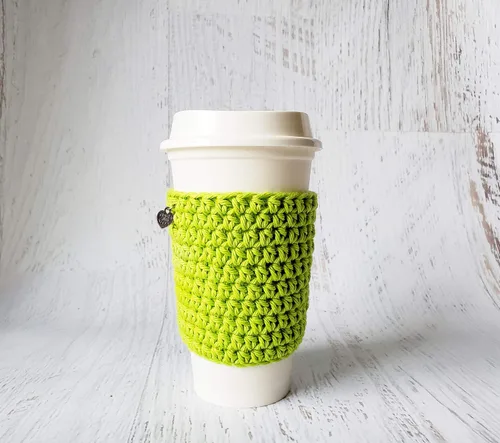 Vista 3 de Lime Green 100% Cotton Cup Sleeve