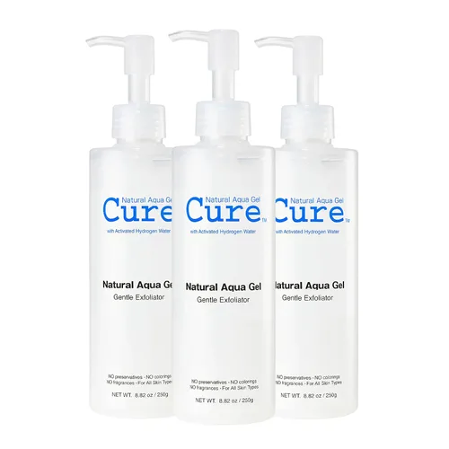 Vista 9 de Cure by Toyo - Exfoliante suave Aqua Gel Piel clara y más suave Limpiador facial y corporal no abrasivo Piel sensible Tamaño grande 8.82